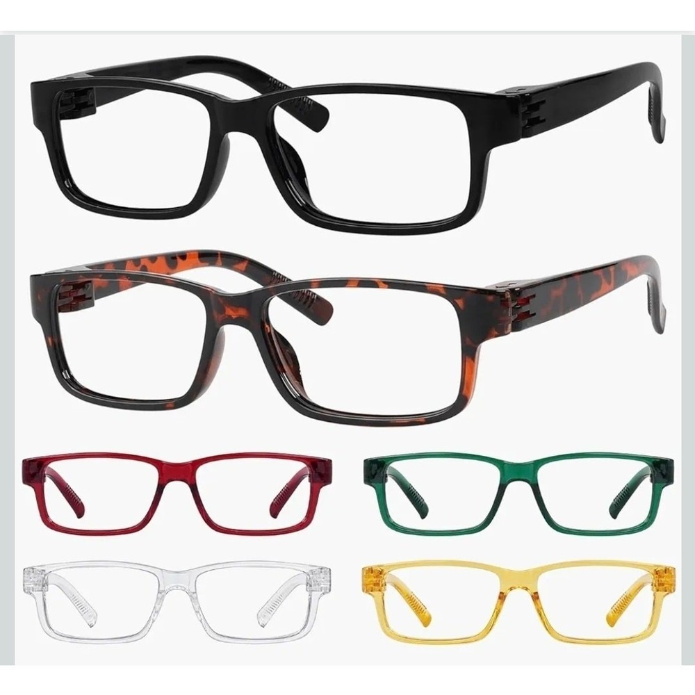 6 BiFOCO Assorted Colors 1.75 Reading Glasses Metalless Screwless Flexible S16